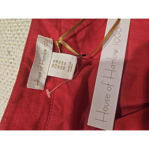 Nwt Revolve's House of Harlow 1960 Red Dress with Puff Sleeves - Picture 4 of 8